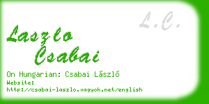 laszlo csabai business card