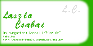 laszlo csabai business card